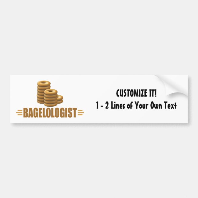 Funny Bagels Bumper Sticker (Front)