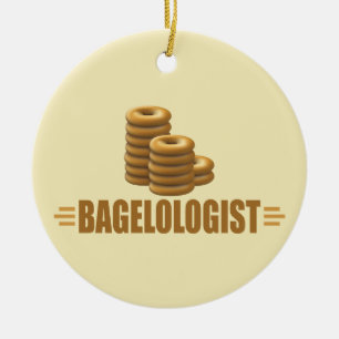 Funny Bagels Ceramic Tree Decoration