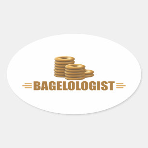 Funny Bagels Oval Sticker