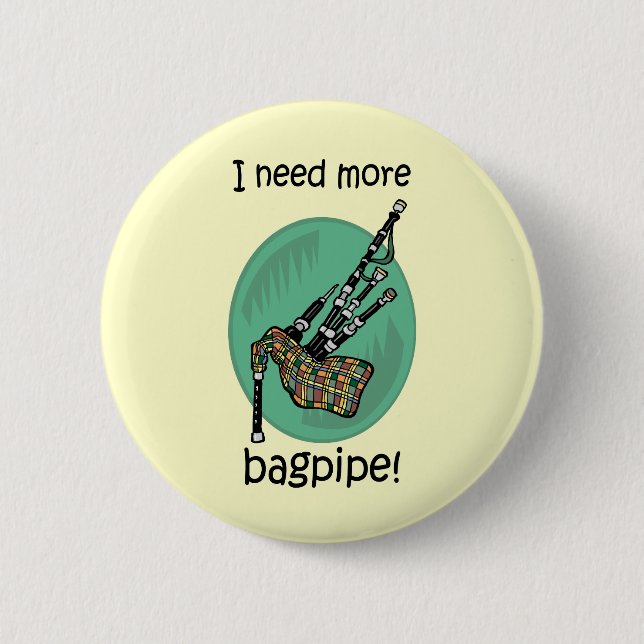 Funny bagpipe 6 cm round badge (Front)
