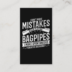 Funny Bagpipe Musician Music Loud Bagpiper Business Card