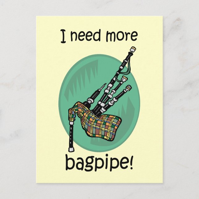 Funny bagpipe postcard (Front)
