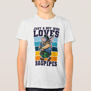 Funny Bagpipes Tri-Blend Shirt