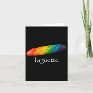 Funny Baguette Rainbow Faguette Lgbt Pride Month  Card