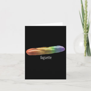 Funny Baguette Rainbow Faguette Lgbt Pride Month Card