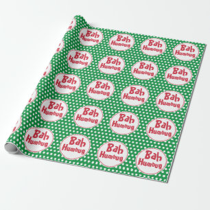 Funny Bah Humbug Christmas Wrapping Paper