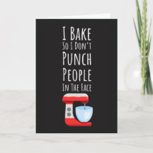 Funny Baker Cards Baking Cook Chef Food Cooking