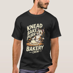 Funny Baking Crew Pastry Chef Cat Biscuits Bakery T-Shirt