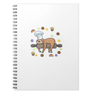 Funny Baking Gifts - Sloth Baker Cupcake Lover - B Notebook