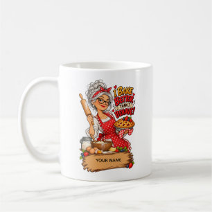 Funny Baking Grandma – Personalised Name Coffee Mug