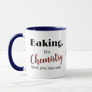 Funny Baking It's Chemistry Monogram Mug