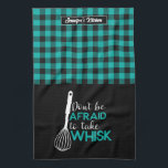 Funny Baking Pun Baker Take Whisk Plaid Pattern Tea Towel<br><div class="desc">Funny and cool kitchen towel to make cooking more fun. Personalised gift for family and friends who love cooking, baking and trying new recipe in the kitchen. Customise the wording to fit your occasion. You can use the Design Tool to further change the font type, font colour and font size....</div>
