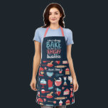 Funny Baking Pun Cute Pastry Chef Baker Pattern Apron<br><div class="desc">Funny and cool apron to make cooking more fun. Personalised gift for family and friends who love cooking,  baking and trying new recipe in the kitchen. Customise the wording to fit your occasion. You can use the Design Tool to further change the font type,  font colour and font size.</div>