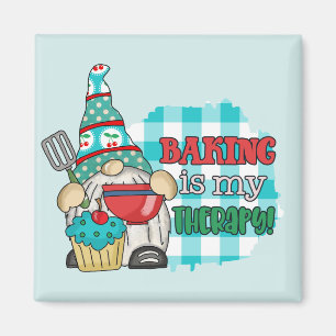 Funny baking therapy word art magnet