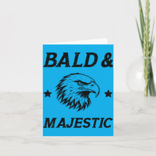 Funny Bald Dad Fathers Day Patriot Eagle Usa Card
