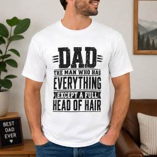 Funny Bald Dad Joke T-Shirt Father's Day Gag Gift