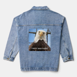 Funny Bald Eagle You've Been Eagled Modern Denim Jacket