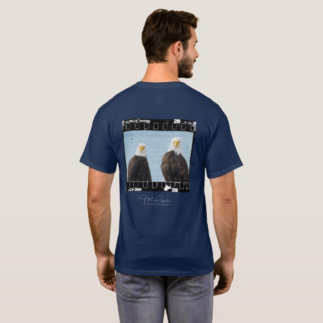 Funny Bald Eagles Grumpy Faces Film Strip T-Shirt (Back Full)
