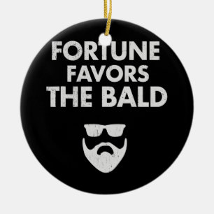 Funny Bald Guy Joke Balding Dad Humour Bald Man Ceramic Tree Decoration