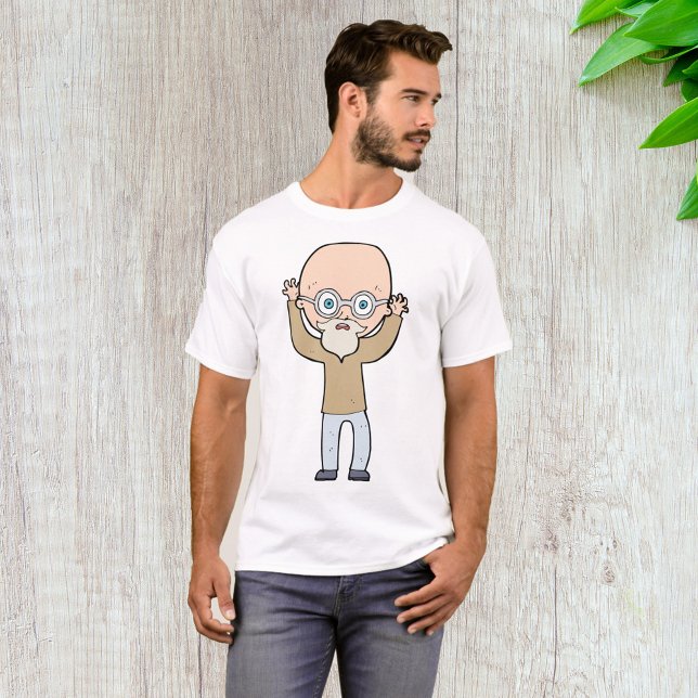 Funny Bald Quirky Old Man with Beard T-Shirt (Creator Uploaded)