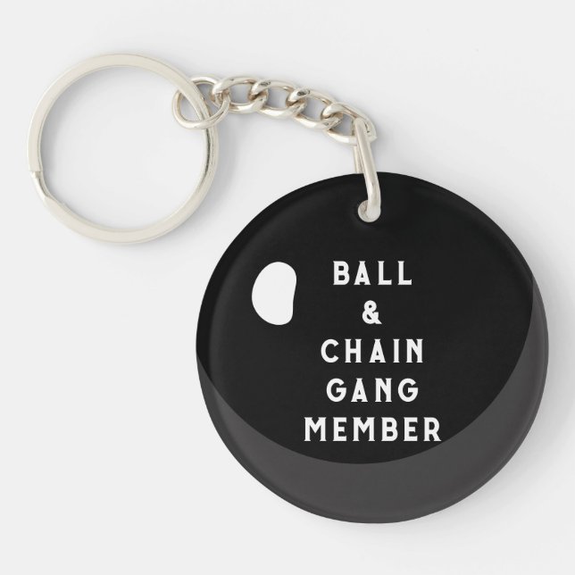 Funny Ball & Chain Key Ring (Front)