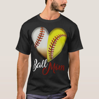 Funny Ball Mum Heart design Gift for usa babe  T-Shirt