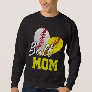 Funny Ball Mum Softball Baseball Gifts For Women M Sweatshirt