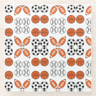 Funny Ball Pattern Glass Coaster