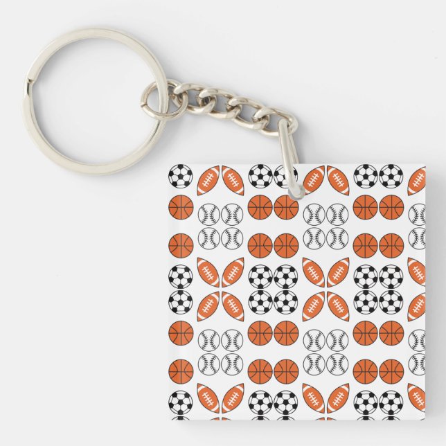 Funny Ball Pattern Key Ring (Front)