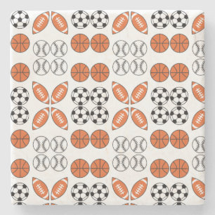 Funny Ball Pattern Stone Coaster
