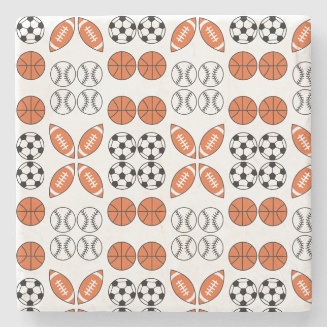 Funny Ball Pattern Stone Coaster (Front)