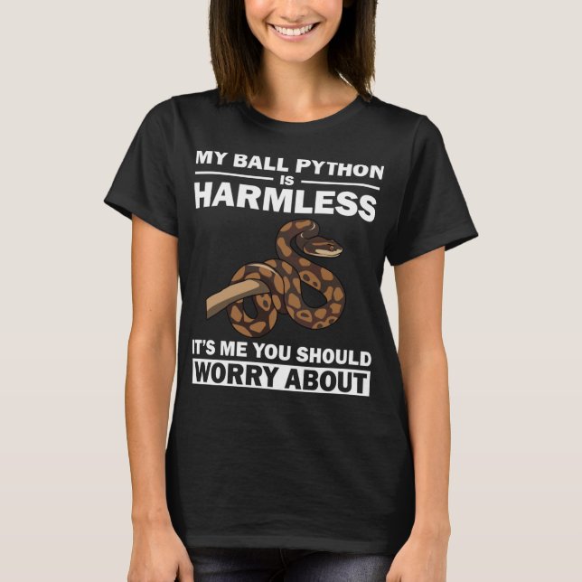 Funny Ball Python Design Snake Lover Men Women Boy T-Shirt (Front)