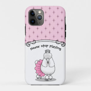 Funny Ballet Ballerina Princess Poodle Dog (white) iPhone 11 Pro Case