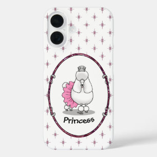 Funny Ballet Ballerina Princess Poodle Dog (white) iPhone 16 Case