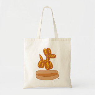 Funny Balloon Hot Dog Tasty Cartoon Art Tote Bag