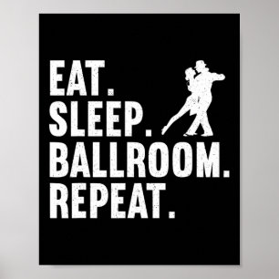 Funny Ballroom Design For Men Women Dance Ballroom Poster