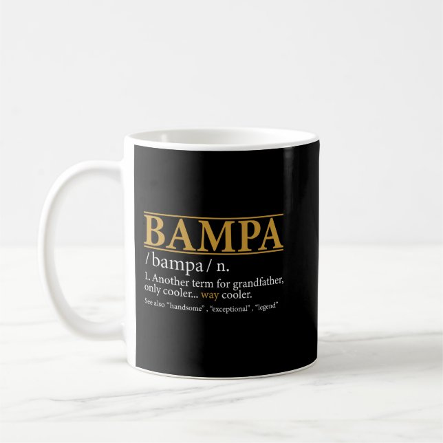 Funny BAMPA definition Fathers day gift Grandpa gi Coffee Mug (Left)