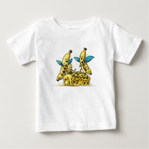 Funny Banana and Bread Cartoon Kids T-Shirt