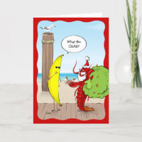 Funny Banana and Santa Claws Lobster Crab