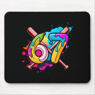 Funny Banana Baseball 67 Ice Cream Drip Meme  Mouse Mat