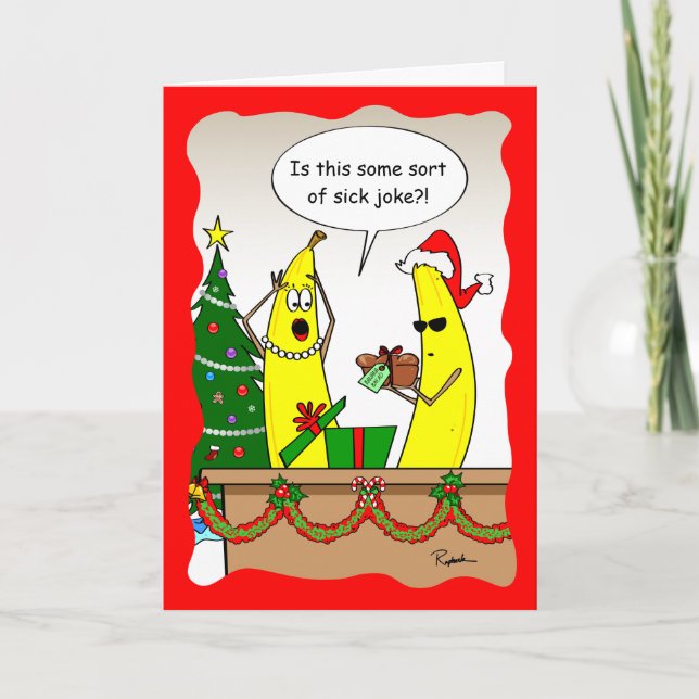 Funny Banana Christmas Card - Custom Holiday Cards (Front)