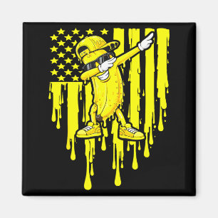 Funny banana dab flag drip kids youth boys girls magnet