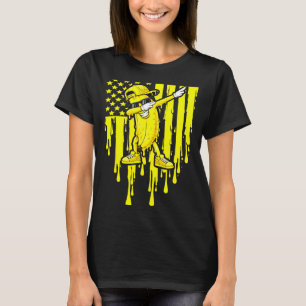 Funny banana dab flag drip kids youth boys girls T-Shirt