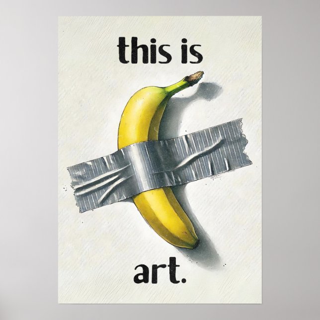 Funny Banana Duct Tape Meme Poster (Front)