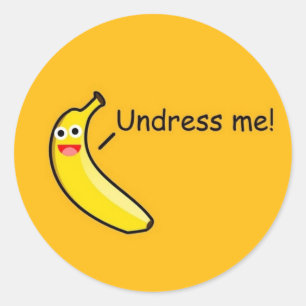 Funny Banana fruit Humourous  Classic Round Sticker