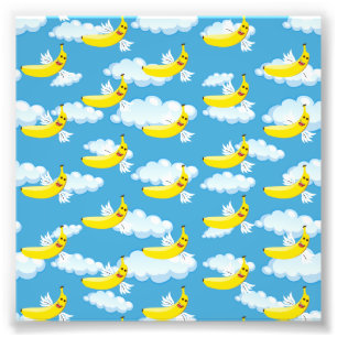 Funny Banana Fruit Lover Gifts Food Humour Emojis Photo Print