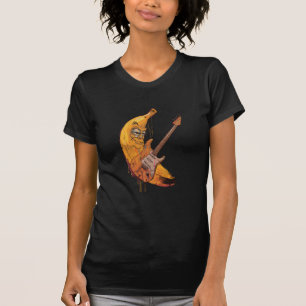 Funny Banana Guitar T-Shirt Cartoon Music Tee