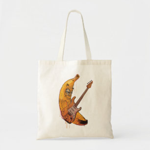 Funny Banana Guitar Tote Bag Cartoon Music Bag