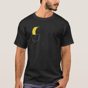 Funny Banana In Pocket Graphic Fruit Vegan Veggie T-Shirt