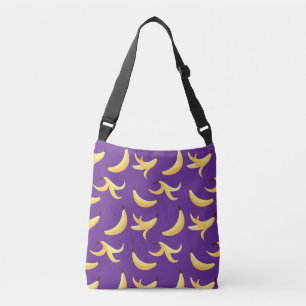 Funny Banana Party pattern colourful - editable Crossbody Bag